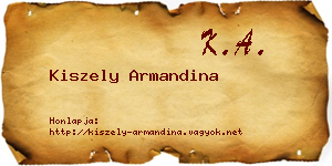 Kiszely Armandina névjegykártya